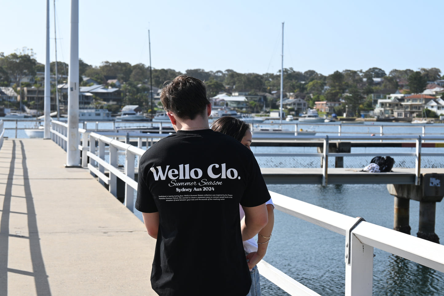 Summer Season Black Tee - Wello Clothing